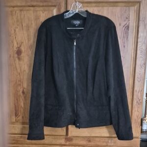 CoffeeShop Plus Size Black Moto Jacket 2X